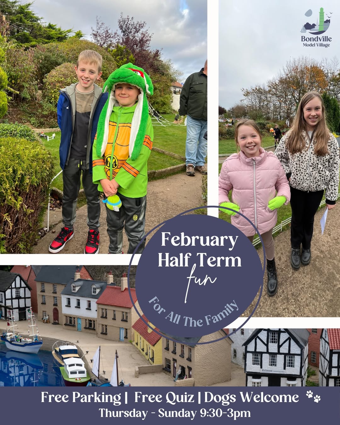 Children exploring Bondville Model Village during February Half Term