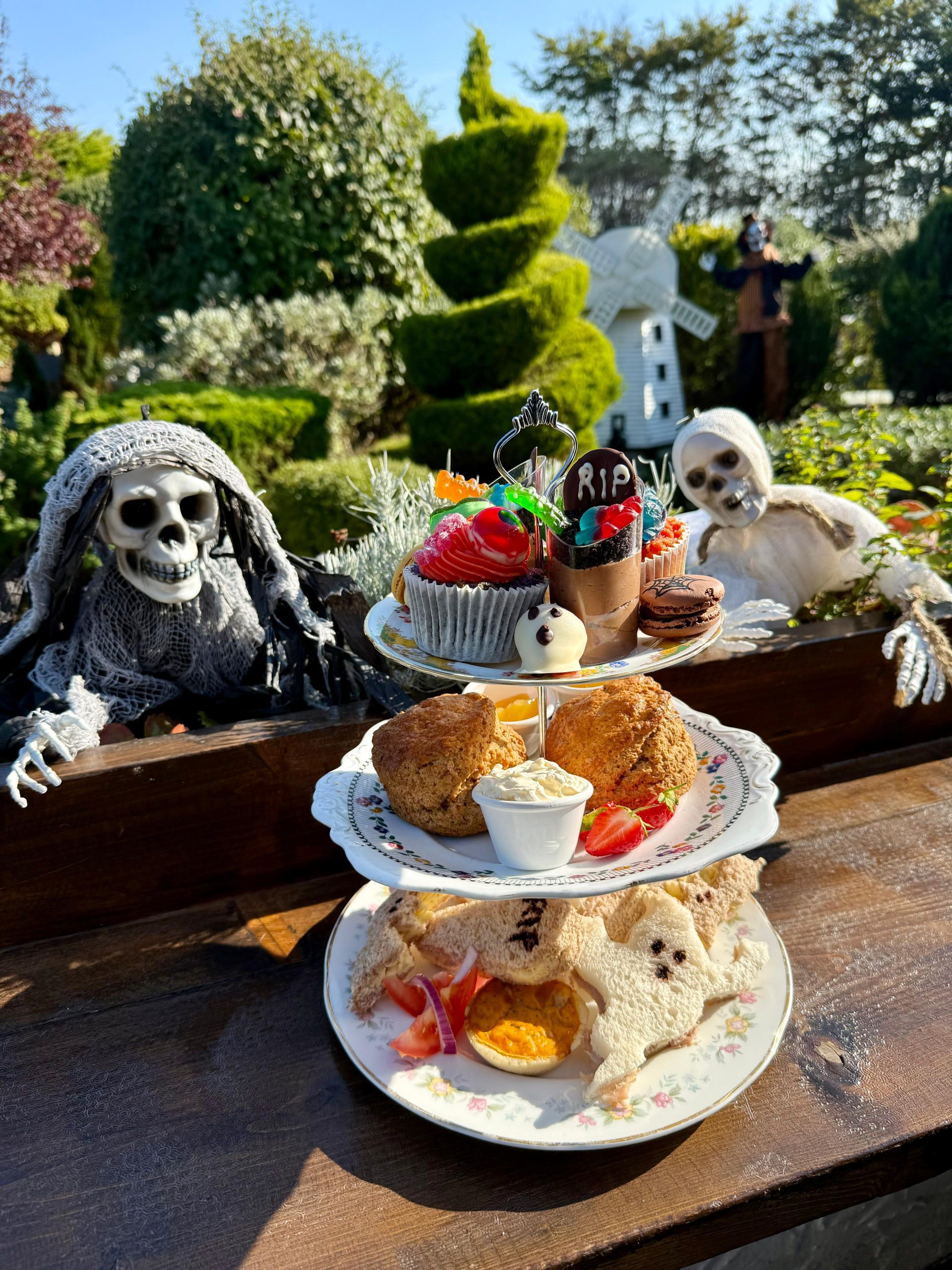 Halloween Afternoon Tea in Bridlington Tearoom – sandwiches, cakes and scones